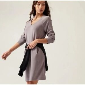 Athleta Seasoft Dress Pullover V Neck Long Sleeve Womens XS‎ tall in purple